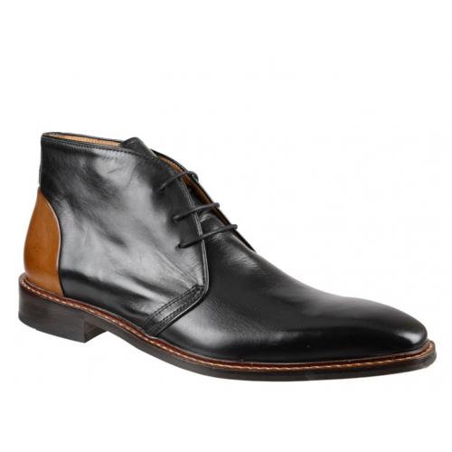 Giorgio Brutini "Thornton" Black / Tan Leather Dress Boots 24927